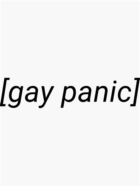 Gay Panic Sticker By Lizzievanille Redbubble