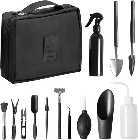 Audeuk Kit de 10 outils pour bonsaï outils de jardinage avec fils