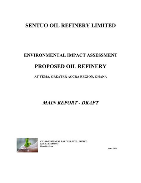 Sentuo Oil Refinery Limited Proposed Oil Refinery - DocsLib