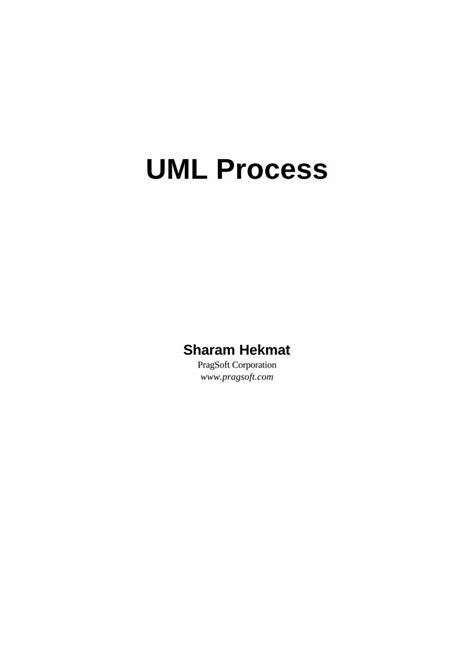 Pdf Uml Process Pragsoft Uml Process Contents Introduction