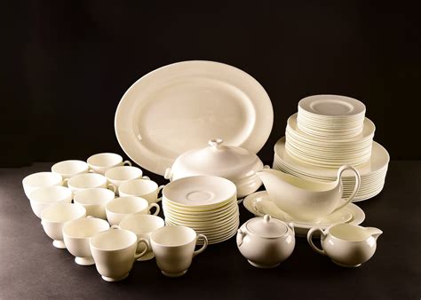 "Wedgwood White" Fine Bone China Service for Fourteen | EBTH