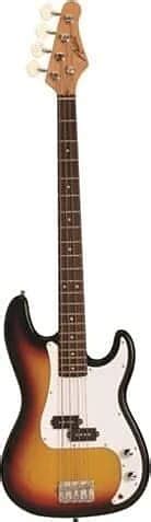 Austin Bass Guitar Double Cutaway Sunburst Finish Reverb