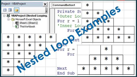 Vba For Printing Different Pyramid Patterns Using Nested For Loop Youtube