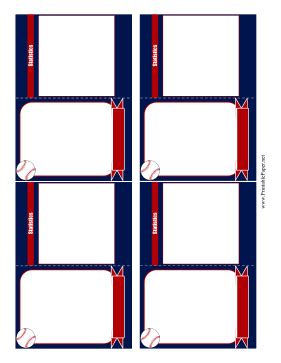 Printable Baseball Card Template