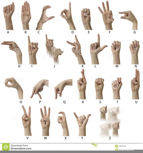 American Sign Language Alphabet Clipart Free Images At