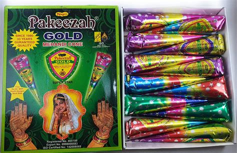 Buy Product Pakeezah Gold Mehandi Cone Pc Pack Box Marriages