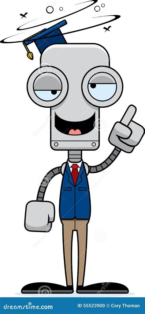 Cartoon Drunk Teacher Robot Stock Vector Illustration Of Vector