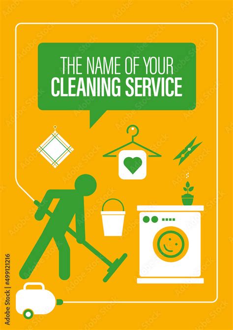 Cleaning Service Flyer Template Stock Vector | Adobe Stock