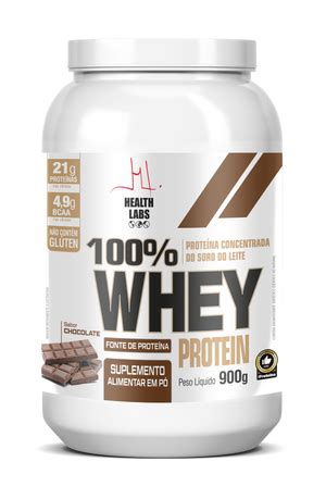 Whey Protein 100 Sabor Chocolate 900g Health Labs CallFarma