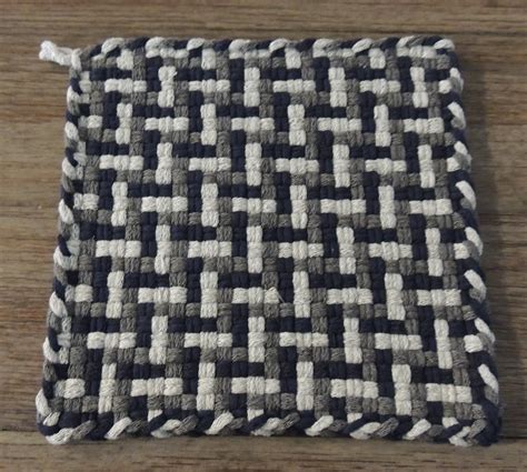 X Potholder Hot Pad Trivet Kitchen Ware Cotton Potholder Handcrafted Potholder Woven