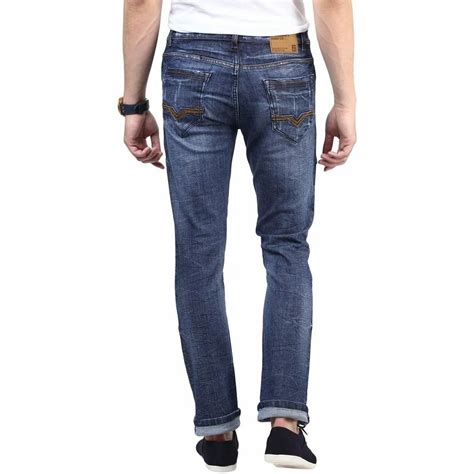 Regular Fit Plain Denim Jeans For Men Blue At Rs 550 Piece In New