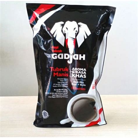 Jual GADJAH Kopi Tubruk Manis Isi 10 Sachet Kopi Gula Shopee Indonesia