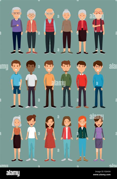 group of friends characters Stock Vector Image & Art - Alamy