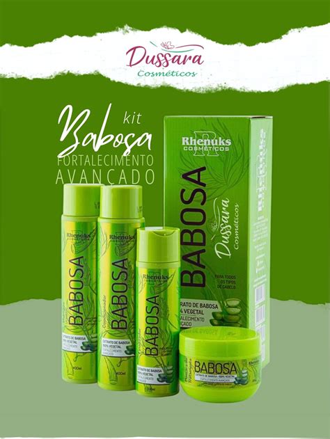 Kit Capilar Mamona E Babosa Itens Dussara Cosmeticos