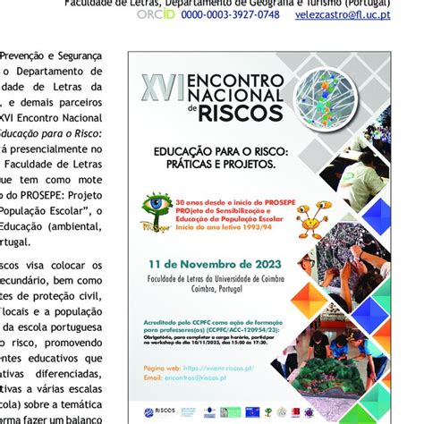 Reprodução do cartaz de divulgação do XVI Encontro Nacional de Riscos