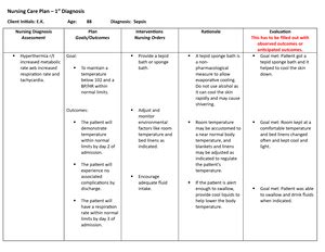 COPD Nursing CARE PLAN Nursing Care Plan 1st Diagnosis Client