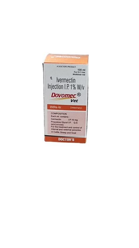 Medicines Dovomecvet Injection 100 Ml Ivermectin Vetplus