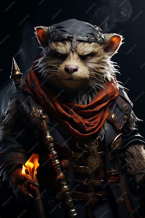 Premium Photo | Portrait of Tasmanian Devil Pirate Wild Whirlwind