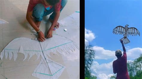 How To Make Eagle Kite Membuat Layangan Burung Elang Youtube