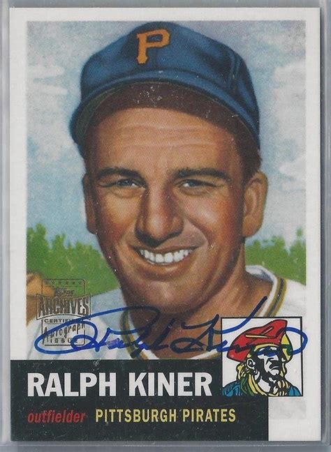 Topps Archives Ralph Kiner Auto Sp Ebay