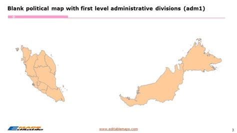 Malaysia Map with 144 Districts Bundle - Editable PowerPoint Maps