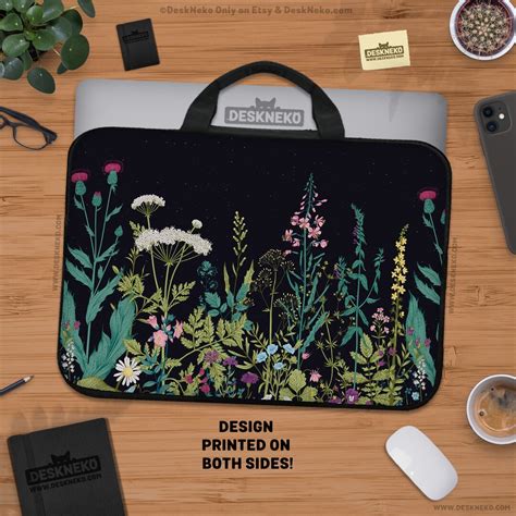 Cottagecore Laptop Sleeve Computer Bag Botanical Floral - Etsy