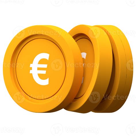 Euro Coin Stack D Icon For Finance Or Business Illustration Png