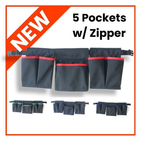 pockets  zipper bussing belt janitorial belt bag cleaning belt