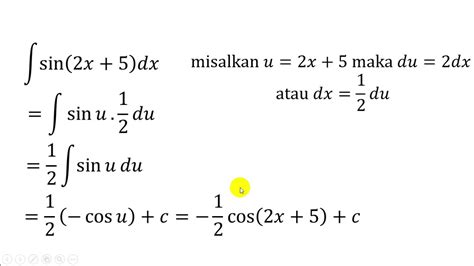 Integral Fungsi Trigonometri Youtube