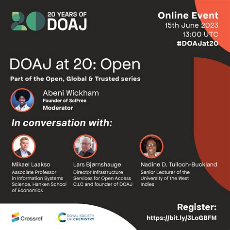 Registration Is Open For Doajs First Webinar ‘open And You Are All