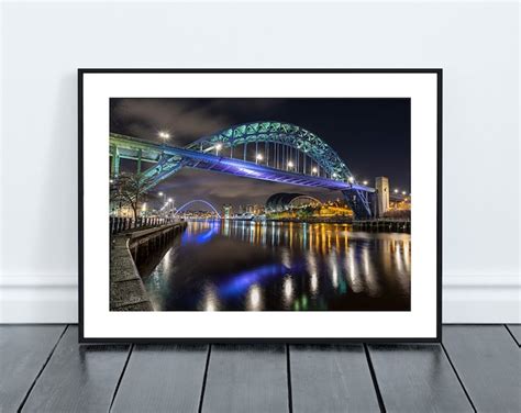 Bridge Over Northern Water Tyne Art Print A3 And A4 Railway Print