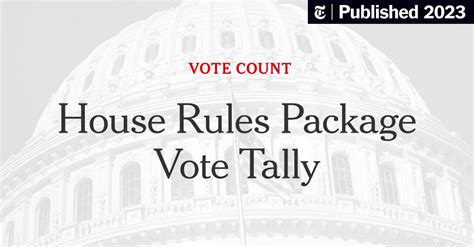 Final Vote Count: How Each Member Voted on the House Rules Package ...