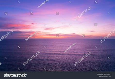 Aerial View Sunset Skynature Beautiful Light Stock Photo