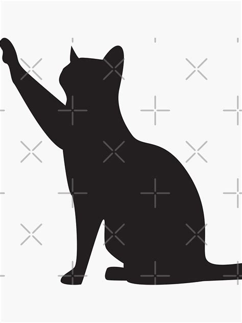 Pussy Cat Silhouette Sticker For Sale By BitsndPieces Redbubble