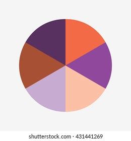 Info Template Pie Orange Purple Charts Stock Vector Royalty Free