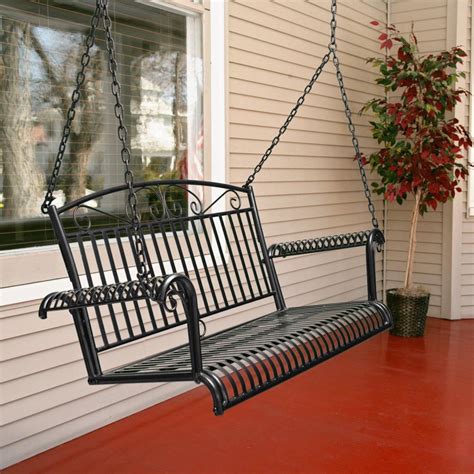 Hayneedle International Caravan Tropico 4 Ft Wrought Iron Porch Swing Diy Porch Swing Plans