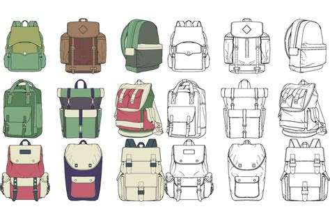 Cartoon Backpack Vector Art Icons And Graphics For Free Download