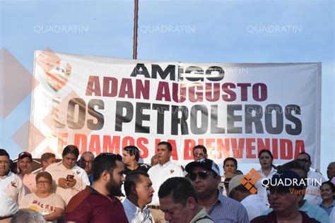 Petroleros dan espaldarazo a Adán Augusto en el norte de Veracruz