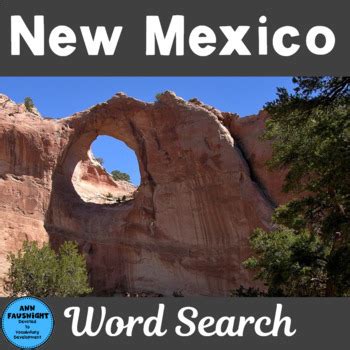 New Mexico Word Search By Ann Fausnight Teachers Pay Teachers