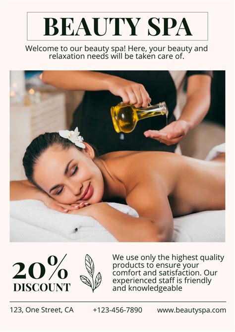 Young Woman Having Massage Therapy With Body Oil Online Poster A2