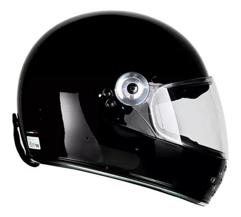 Capacete Bieffe Uno Preto Brilho Custom Frete Gr Tis