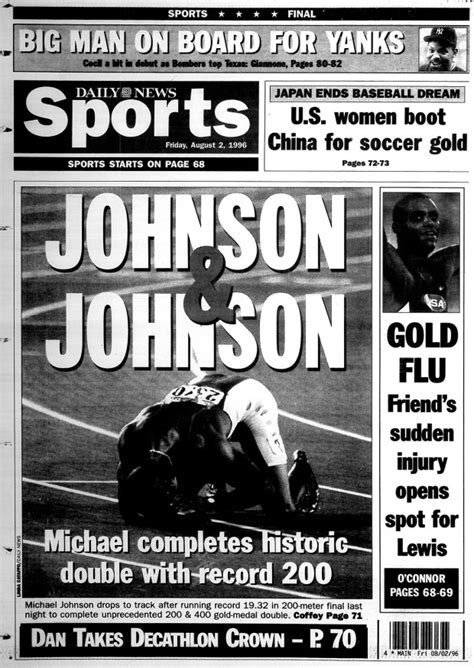 Michael Johnson shatters world record in 200M at 1996 Summer Olympics ...