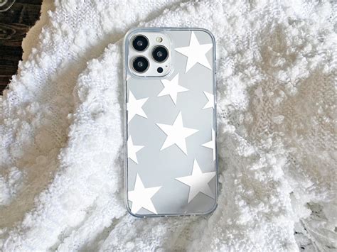 White Star Phone Case, Clear Phone Case, Trendy iPhone Case iPhone 14 ...