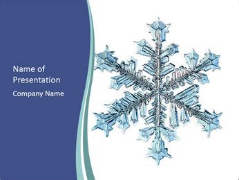 Isolated Natural Snowflake Crystal: A Unique Wonder Of Nature PowerPoint Template, Backgrounds ...