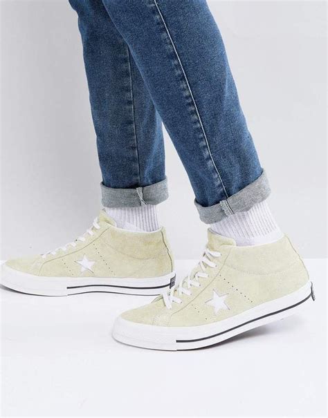 Converse One Star Mid Top Sneakers In Yellow 159594c Sneakers Fashion