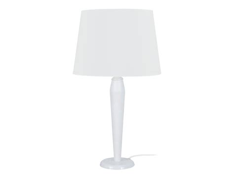 DINA B Lampe de chevet conique métal et bois blanc