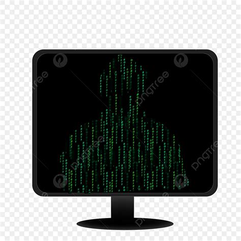 Matrix Binary Code Vector Hd PNG Images, Hacker With Binary Matrix On A ...