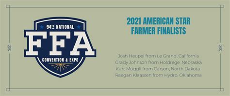 Meet The Finalists 2021 American Star Farmer National Ffa Organization