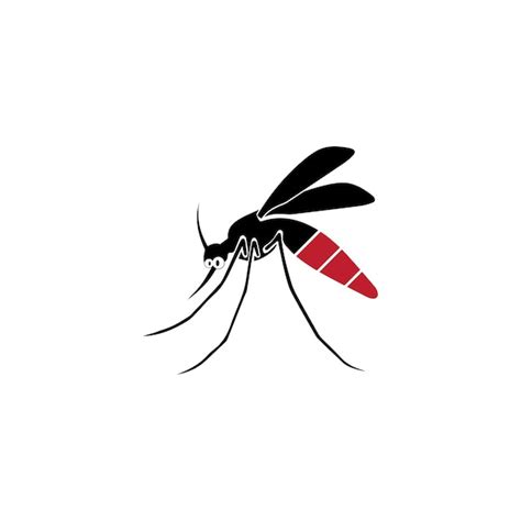 Mosquito insecto animal logo vector ilustración plantilla Vector Premium