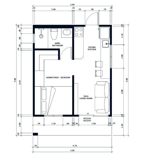 7 planos de casas pequeñas y bonitas con medidas.